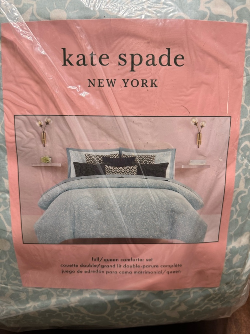 kate spade Light Blue Paisley Comforter Set with Accent Pillows